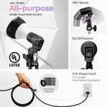 Load image into Gallery viewer, LimoStudio (LED Super Bright) 1200W Output Photo Studio Umbrella Continuous Lighting Kit, 6500K Neutral Day Light, 10800 Lumen, CRI&gt;95, White Soft Umbrella Diffuser &amp; Black, Silver Reflector, LMS103
