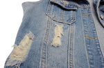 Load image into Gallery viewer, Kedera Womens Denim Jean Vest Classic Junior Button Up Cropped Distressed Sleeveless Jean Jacket
