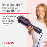 Load image into Gallery viewer, REVLON One-Step Volumizer Hair Dryer and Styler, Improved Motor for Less Frizz, More Shine, and Reduced Heat Damage for Salon Style Round Brush for Blowout, Black (Amazon Exclusive)
