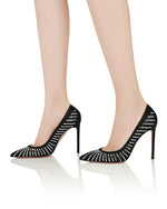 Load image into Gallery viewer, Aquazzura Passions Crystal Pump 105, Black, 10.5
