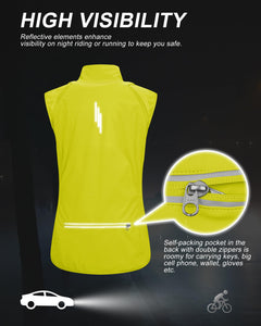 33,000ft Women's Zip Up Lightweight Athletic Workout Yoga Cycling Track Running Jacket Waterproof Windproof Reflective