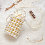 Load image into Gallery viewer, Grandxii Pearl Clutch Purse White Summer Handbag Evening Bag Beaded bag For Women Small Bag Mini
