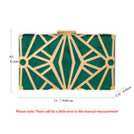 Load image into Gallery viewer, CARIEDO Women Evening Bag Elegant Clutch Purse Exquisite Velvet Metal Hollow out Handbags Prom Wedding Party (Green)
