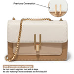 Load image into Gallery viewer, Crossbody Bags Cute Faux Leather Trendy Cross Body Purses for Women Small Color-Block Designer Handbags Ladies Satchel Chain Strap Shoulder Bag Beige White
