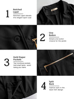 Load image into Gallery viewer, Genhoo Women's Long Stretchy Sleeve Open Front Lightweight Work Office Blazer Jacket Black L
