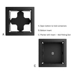 Load image into Gallery viewer, Pure Garden Lattice Design Planter Box – 14.75-Inch-Square Decorative Outdoor Flower or Plant Pot – Front Porch, Patio, and Garden Decor (Black)
