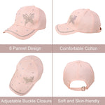 Load image into Gallery viewer, Baseball Cap for Women Sun Hat Rhinestone Sequin Cap Diamond Bling Hat Cute Cool Hats Fashionable Trucker Hats
