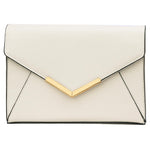 Load image into Gallery viewer, KKXIU Women Elegant Faux Leather Evening Envelope Clutch Purse Foldover Bags for Party Wedding Prom (A-Beige)
