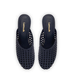 Load image into Gallery viewer, Larroudé, Dew Drop Macrame Mule In Navy Leather, 10, Navy
