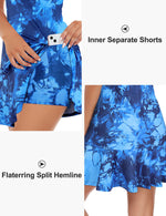 Load image into Gallery viewer, Golf Dresses,Cucuchy Workout Dress for Women Ladies Tennis Apparel Casual Polo Crew Neckline Summer Tank Dresses Cool Flattering Plrated Zip Up Clothes Tie Dye Royal Blue S
