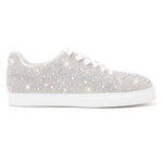 Load image into Gallery viewer, Suokdil Sparkle Rhinestone Sneakers for Women - Bling Fashion Bedazzled Platform Tennis Shoes - White Glitter, Sequin Wedding and Party Shoes
