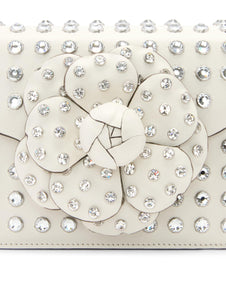 Oscar de la Renta, Crystal Stud Mini TRO Bag, Ivory