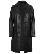 Load image into Gallery viewer, Decrum Womans Black Leather Coat - Real Leather Jackets Womens | [1514271] Btmn Coat, XS
