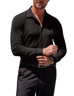 Load image into Gallery viewer, COOFANDY Men&#39;s Dress Shirts Wrinkle Free Slim Fit Dress Shirt Casual Button Down Shirt Black
