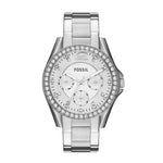 Load image into Gallery viewer, Fossil Women&#39;s Riley Quartz Stainless Steel Multifunction Watch, Color: Silver Glitz (Model: ES3202)
