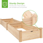 Load image into Gallery viewer, Best Choice Products 8x2ft Outdoor Wooden Raised Garden Bed Planter for Vegetables, Grass, Lawn, Yard - Natural
