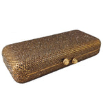 Load image into Gallery viewer, Boutique De FGG Brown Evening Bags and Clutches Women Formal Crystal Clutch Handbags Wedding Rhinestone Clutch Purse,Mini
