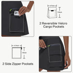 Load image into Gallery viewer, MIVEI Women's Hiking Cargo Skort Skirt High Waisted Golf Dressy Casual with Zipper Pockets Workout Sport Quick Dry Skirts Black
