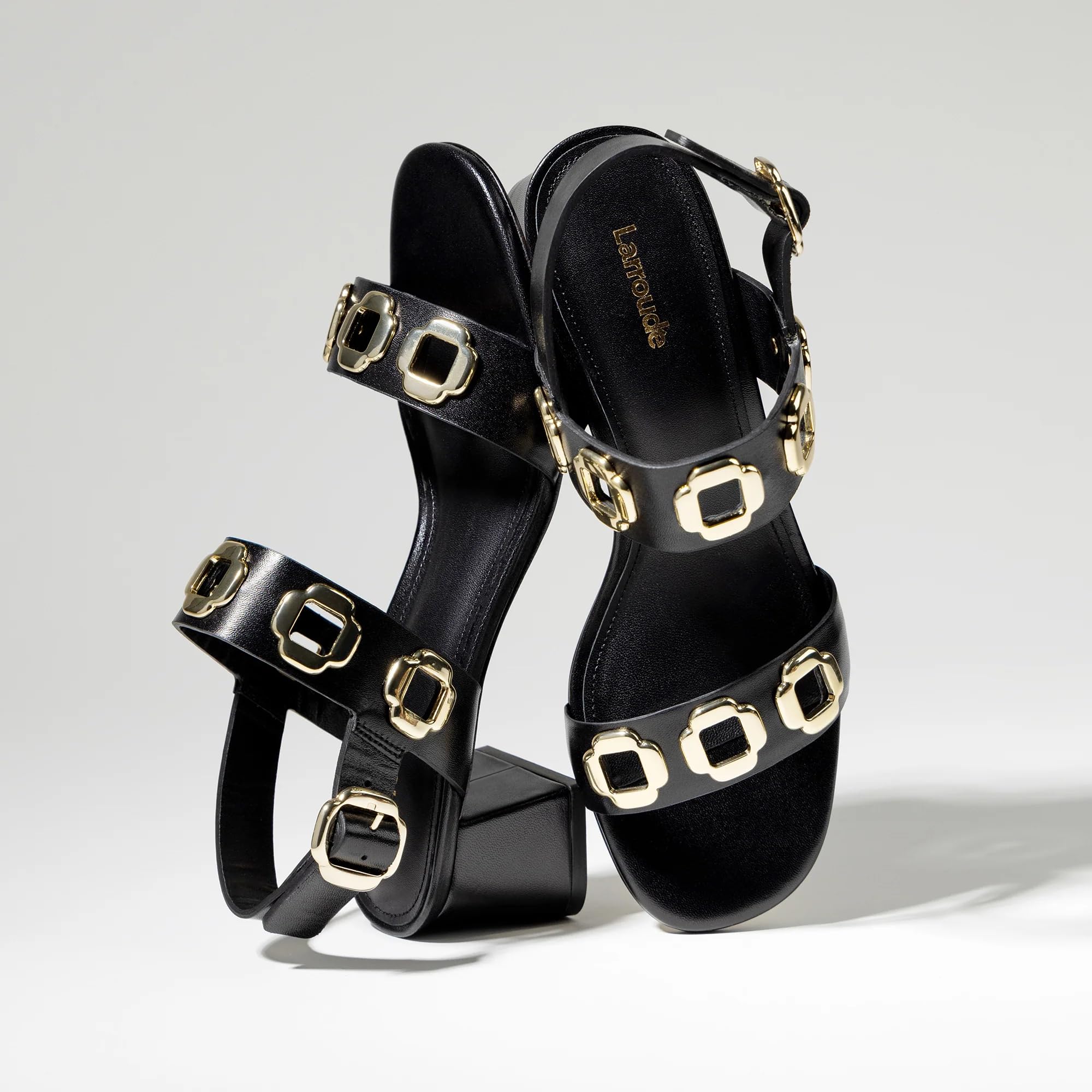 Milan Sandal In Black Leather Black 6.5
