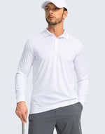 Load image into Gallery viewer, Men&#39;s Polo Shirt Long Sleeve Golf Shirts Lightweight UPF 50+ Sun Protection Cool Shirts for Men Work Fishing Outdoor(White, XXL)
