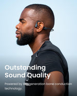 Load image into Gallery viewer, SHOKZ OpenRun Bone Conduction Headphones,Open-Ear Bluetooth Wireless Sport Headphones for Running &amp; Workout,Sweat Resistant, Long 8H Playtime,Mic,Hair Band-Standard-Black
