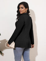 Load image into Gallery viewer, Genhoo Women's Long Stretchy Sleeve Open Front Lightweight Work Office Blazer Jacket Black L
