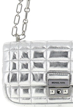 Load image into Gallery viewer, Michael Kors Tribeca Small Convertible Chain Shoulder Bag, Silver-Tone Hardware/Silver
