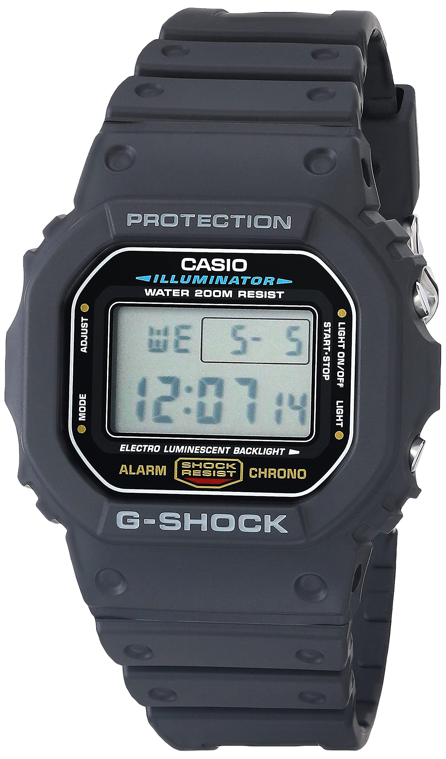 Casio Men's G-Shock Quartz Watch with Resin Strap, Black, 20 (Model: DW5600UE)