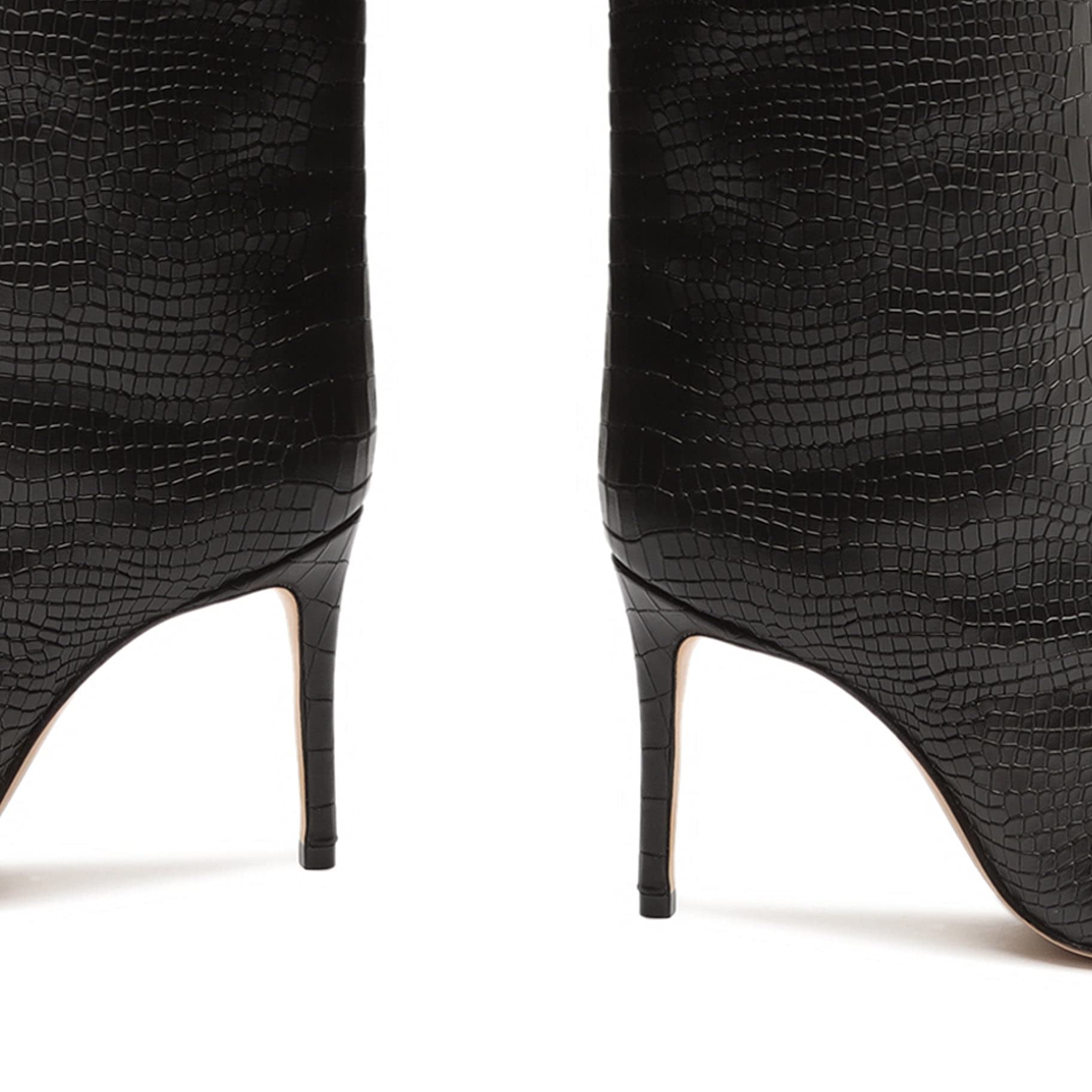 SCHUTZ Women's Maryana Leather Dress Boot (7, Black)
