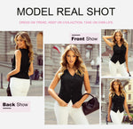 Load image into Gallery viewer, Dokotoo Women's Fashion Dressy Vest V Neck Buttons Side Pockets Business Casual Vests Versatile Outerwear Suit Waistcoats Black Medium
