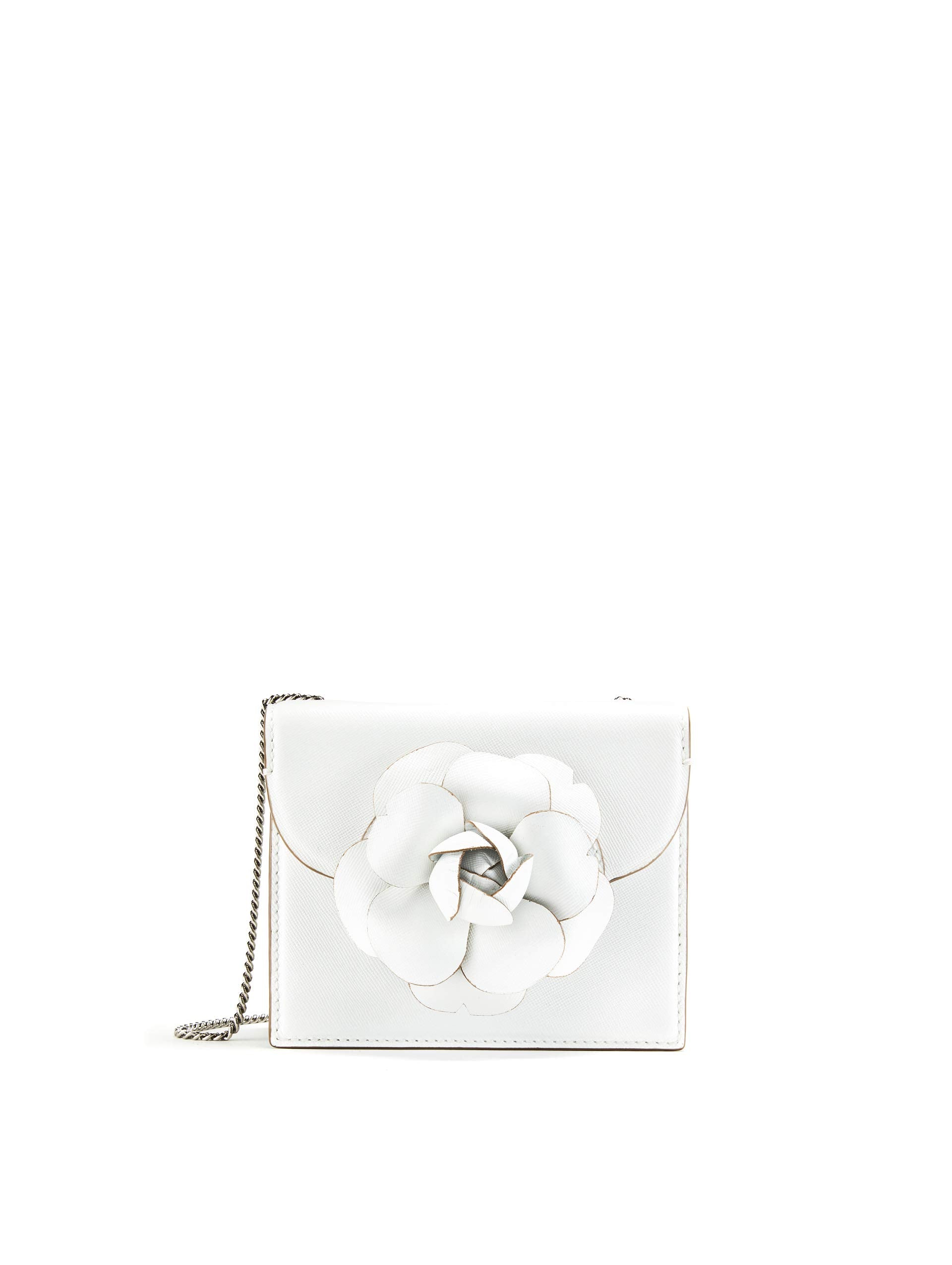 Oscar de la Renta White Saffiano Mini TRO Bag
