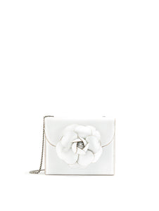 Oscar de la Renta White Saffiano Mini TRO Bag