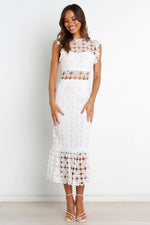 Load image into Gallery viewer, Petal &amp; Pup Lauren Dress - White 8
