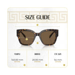 Load image into Gallery viewer, Versace VE4437U 108/73 54MM Havana/Dark Brown Square Sunglasses for Women +BUNDLE with ACCESSORY EYEWEAR KIT
