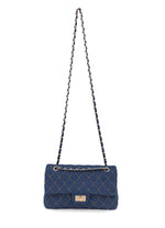 Load image into Gallery viewer, M-ioi-M Quilted Denim Crossbody Bags for Women, Chain Strap Shoulder Bags, Classic Medium Double Flap Purse, Gold Hardware Tote Bags, Trendy Designer Retro Jean Purse, Everyday Handbags (Blue, Medium)
