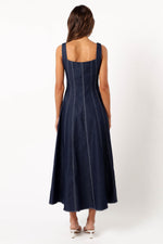 Load image into Gallery viewer, Petal &amp; Pup Callum Midi Dress - Dark Denim M
