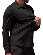 Load image into Gallery viewer, COOFANDY Men&#39;s Dress Shirts Wrinkle Free Slim Fit Dress Shirt Casual Button Down Shirt Black
