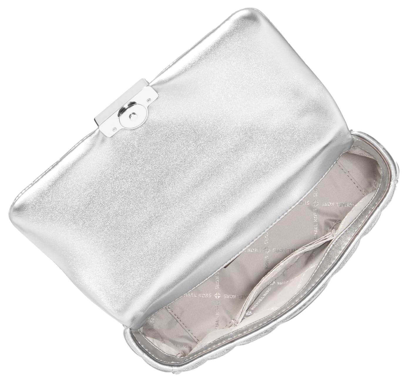 Michael Kors Tribeca Small Convertible Chain Shoulder Bag, Silver-Tone Hardware/Silver