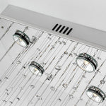 Load image into Gallery viewer, Maxax Rectangle Crystal Raindrop Chandelier, 8 Lights Modern Flush Mount Pendant Lighting, K9 Clear Ceiling Light Fixture, for Living Room, Bedroom, Dining Room, Kitchen Island
