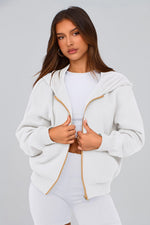 Load image into Gallery viewer, PRETTYGARDEN Hoodies for Women Sweatshirt Zip Up Hoodie Fall Fashion 2025 Trendy Long Sleeve Jackets Winter Clothing Outfits (White,Small)
