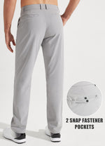 Load image into Gallery viewer, Libin Mens Golf Pants Stretch Work Dress Pants 30&quot; Quick Dry Lightweight Business Casual Pants for Men Comfy Water Resistant, Light Grey, 30W x 30L
