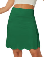 Load image into Gallery viewer, M MOTEEPI Skorts for Women Dressy Casual Knee Length Athletic Skirt Long Tennis Skirts for Women Golf Skort Tennis Apparel Green Skort L
