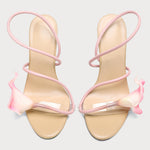 Load image into Gallery viewer, Flower High Heels for Women Calla Lily Open Toe Floral Stilettos Heels Sexy Strappy Wedding Birthday Dressy Heeled Sandals
