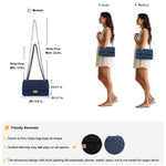 Load image into Gallery viewer, M-ioi-M Quilted Denim Crossbody Bags for Women, Chain Strap Shoulder Bags, Classic Medium Double Flap Purse, Gold Hardware Tote Bags, Trendy Designer Retro Jean Purse, Everyday Handbags (Blue, Medium)

