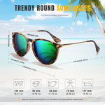 Load image into Gallery viewer, CHBP Sunglasses Womens Men Polarized UV Protection Trendy Vintage Retro Round Mirrored Lens Sunglasses For Women
