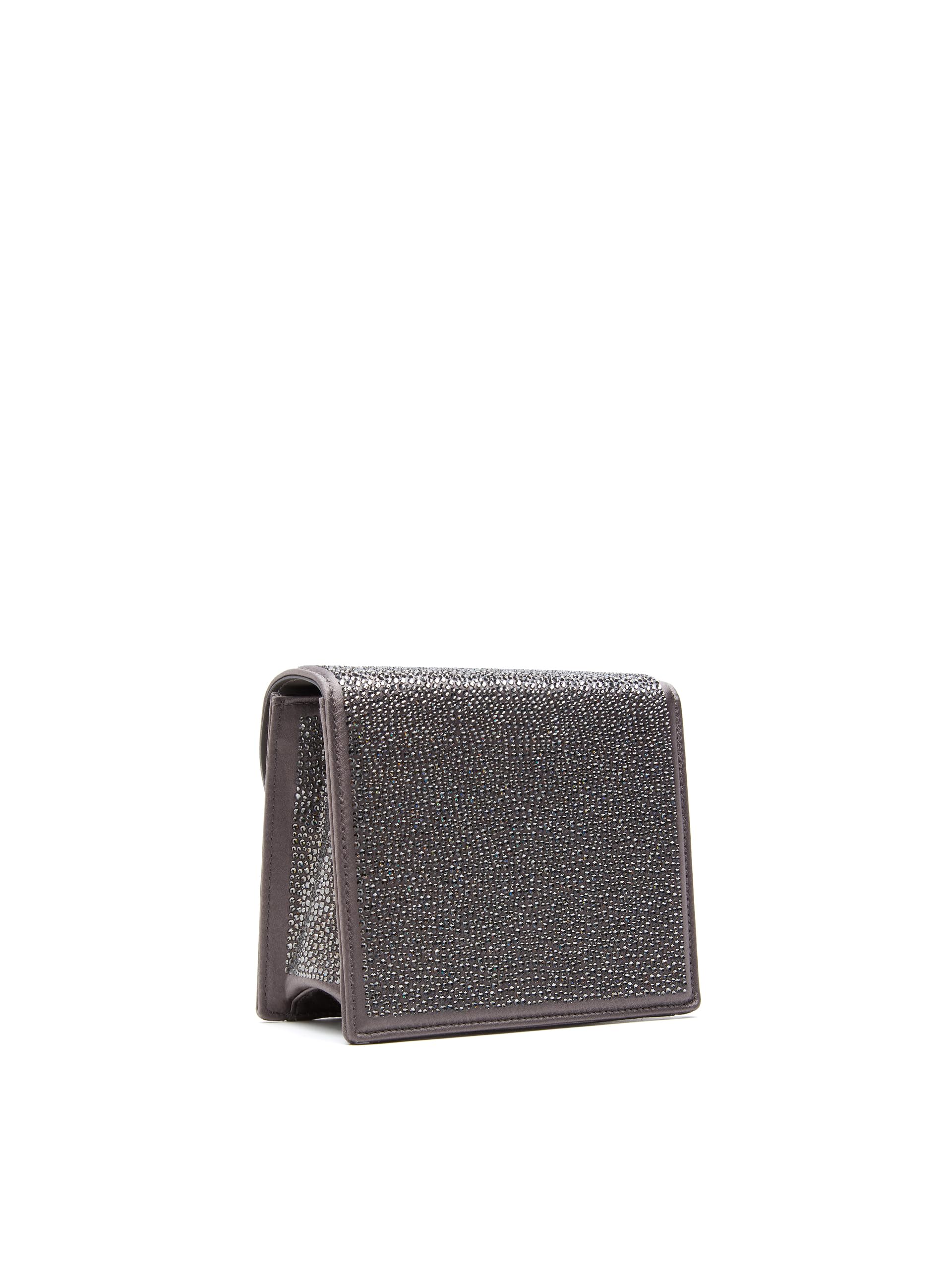 Oscar de la Renta, Pave Crystal Mini TRO Bag, Smoke/Gunmetal