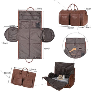 Convertible Travel Garment Bag,Carry on Garment Duffel Bag for Men Women - 2 in 1 Hanging Suitcase Suit Business Travel Bag