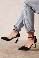 Load image into Gallery viewer, Juliet Holy Womens Pumps Point Closed Toe Heels Buckle Ankle Strap D'Orsay Heeled Sandals
