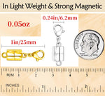 Load image into Gallery viewer, Qulltk Magnetic Necklace Clasp with Lobster Clasp 18K Gold and Silver Magnetic Jewelry Clasps for Necklaces Extender Bracelet Clasps and Closures
