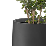 Load image into Gallery viewer, Kante 21.7&quot; H Natural Concrete Tall Planter, Large Outdoor Indoor Decorative Pot with Drainage Hole and Rubber Plug, Modern Round Taper Style for Home and Patio Burnished Black
